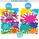 PRINTABLE 5" x 7" Slime Birthday Party Invitation